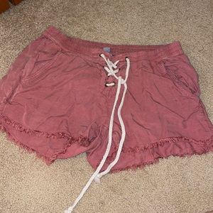 Aerie lace up beach shorts